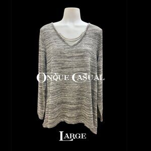 Onque Casual Top Blouse Size L